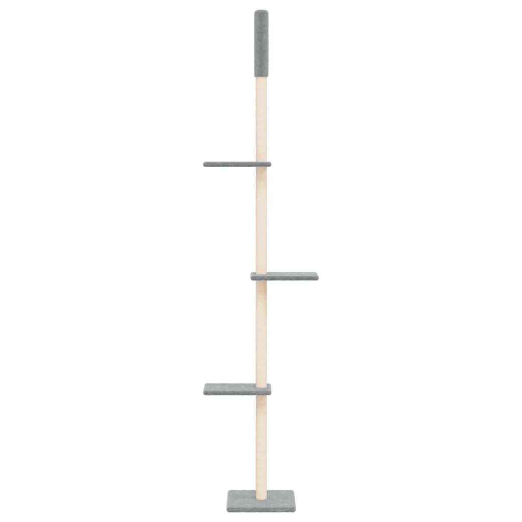 Vidaxl Katzenmöbel Boden bis Decke 267.5-297,5 cm hellgrau
