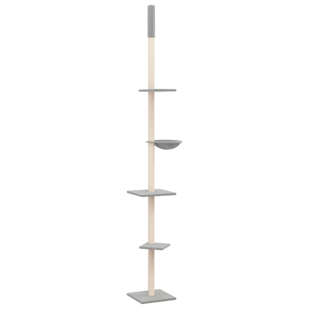 Vidaxl Cat Möbel Boden bis Decke 263.5-289,5 cm hellgrau
