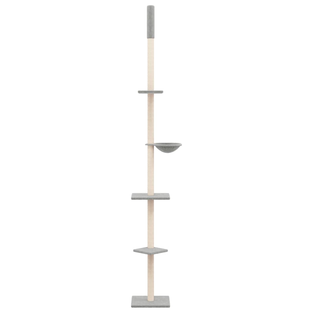 Vidaxl Cat Möbel Boden bis Decke 263.5-289,5 cm hellgrau