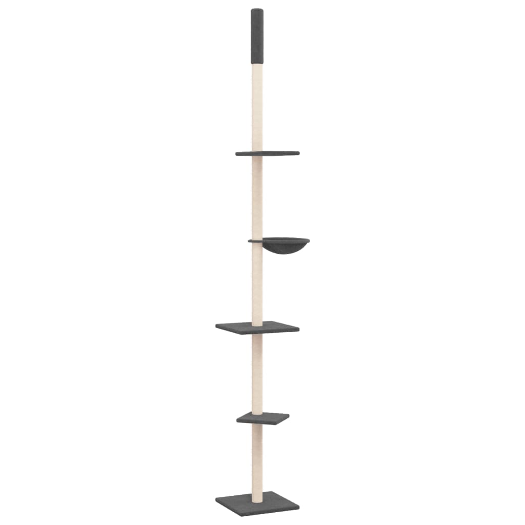 Vidaxl Cat Möbel Boden bis Decke 263.5-289,5 cm dunkelgrau