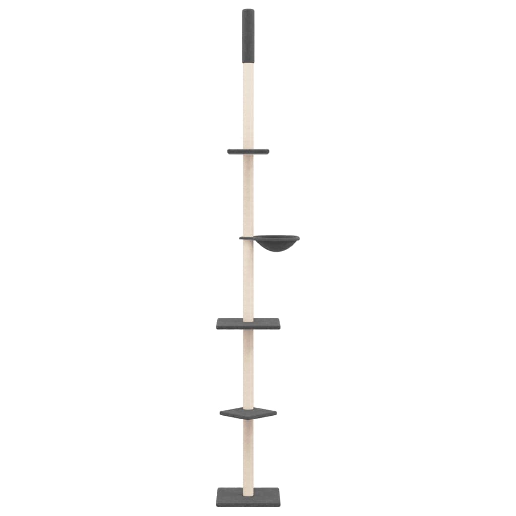 Vidaxl Cat Möbel Boden bis Decke 263.5-289,5 cm dunkelgrau