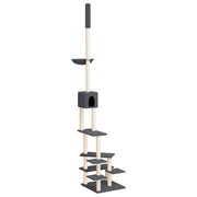 VIDAXL-Katzenmöbel Boden bis Decke 268.5-294,5 cm dunkelgrau - afbeelding 2