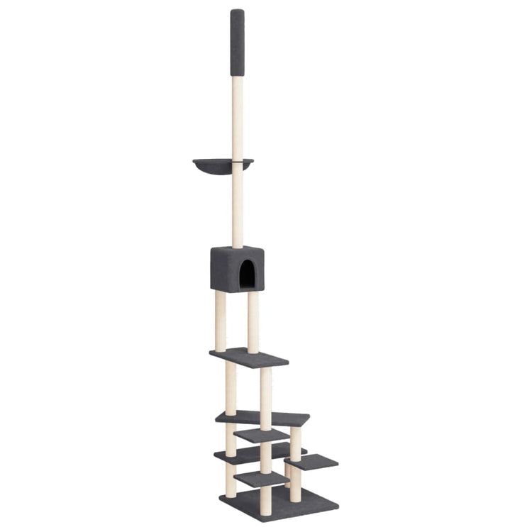 VIDAXL-Katzenmöbel Boden bis Decke 268.5-294,5 cm dunkelgrau