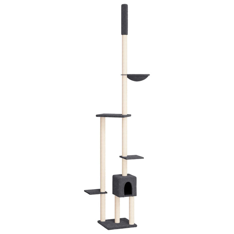 Vidaxl Cat Möbel Boden zu Decke 258.5-284,5 cm dunkelgrau