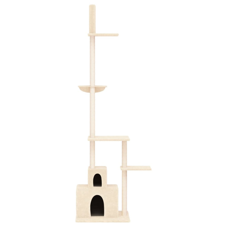 VIDAXL-Katzenmöbel Boden bis Decke 250,5-276,5 cm cremefarben