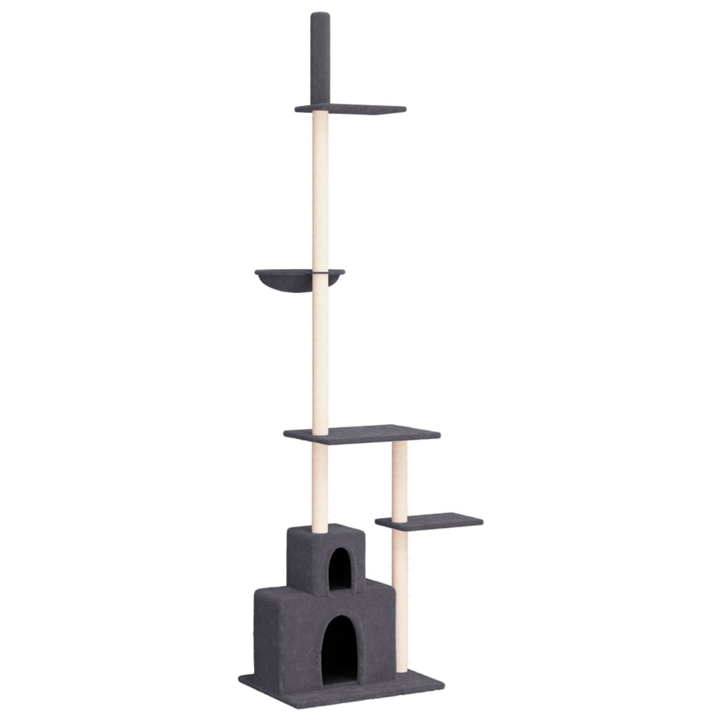 Vidaxl Katzenmöbel Boden bis Decke 250,5-276,5 cm dunkelgrau