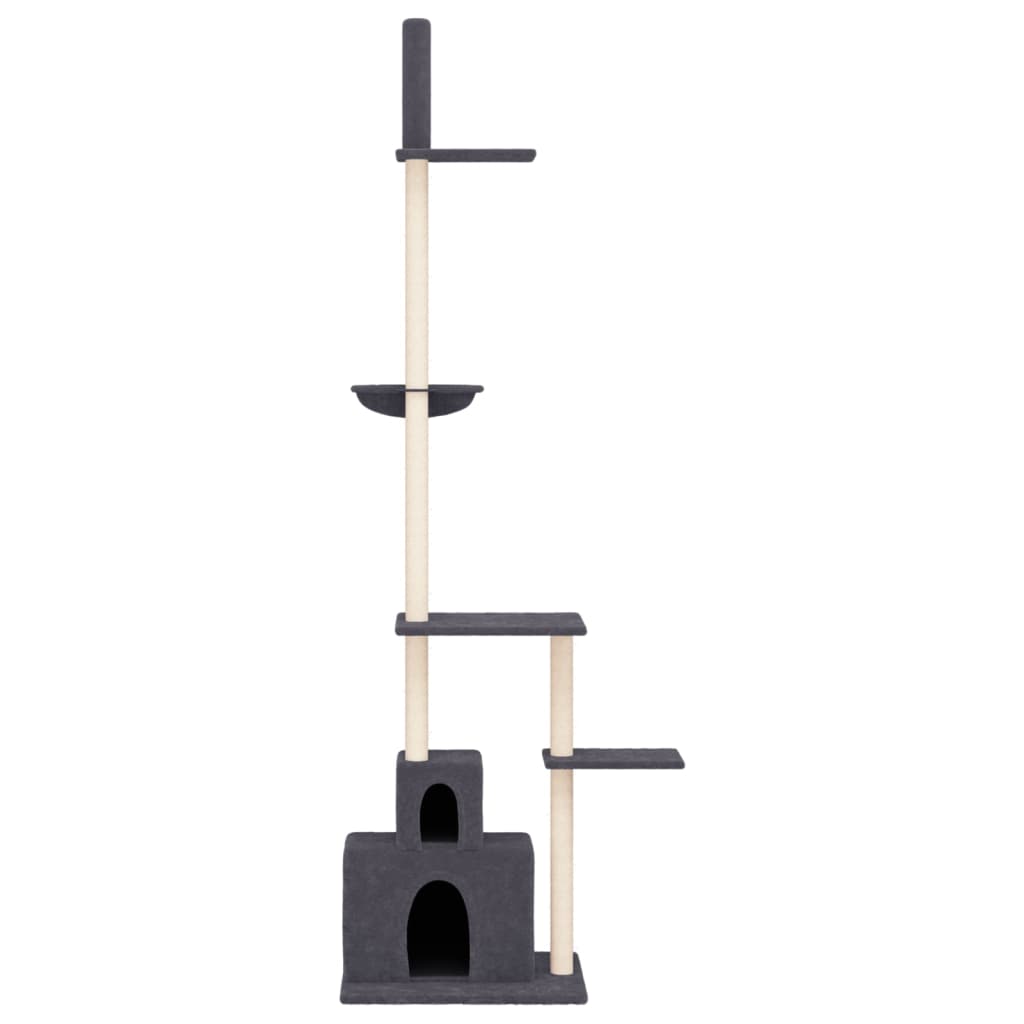 Vidaxl Katzenmöbel Boden bis Decke 250,5-276,5 cm dunkelgrau