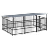 Vidaxl -Hundezwinger mit Dach 5,63 m² Stahl