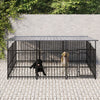 Vidaxl -Hundezwinger mit Dach 5,63 m² Stahl