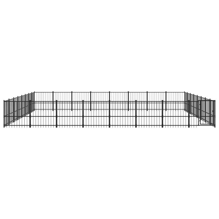 Vidaxl -Hundezwinger für äußere 60,22 m² Stahl