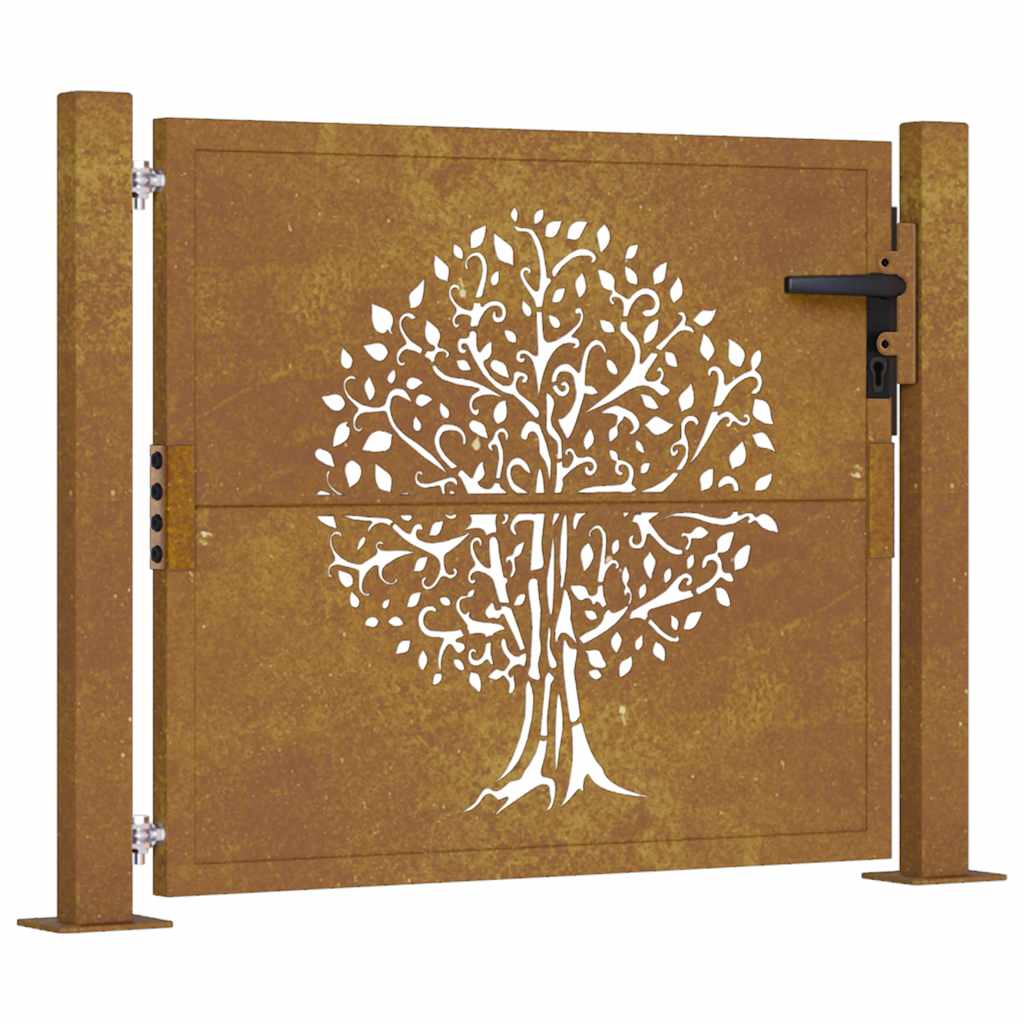Vidaxl Poort 105x80 cm Baumdesign Cortenstaal
