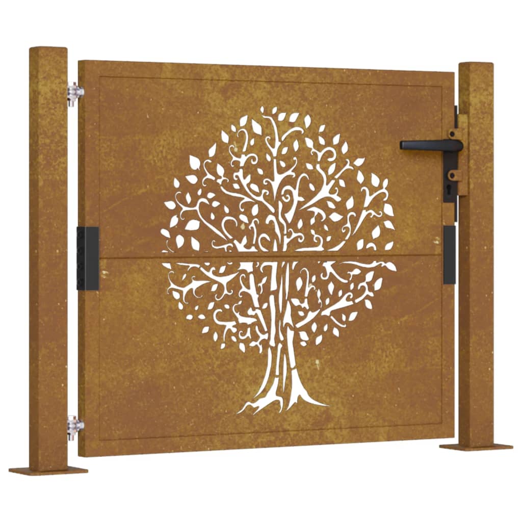 Vidaxl Poort 105x105 cm Baumdesign Cortenstaal