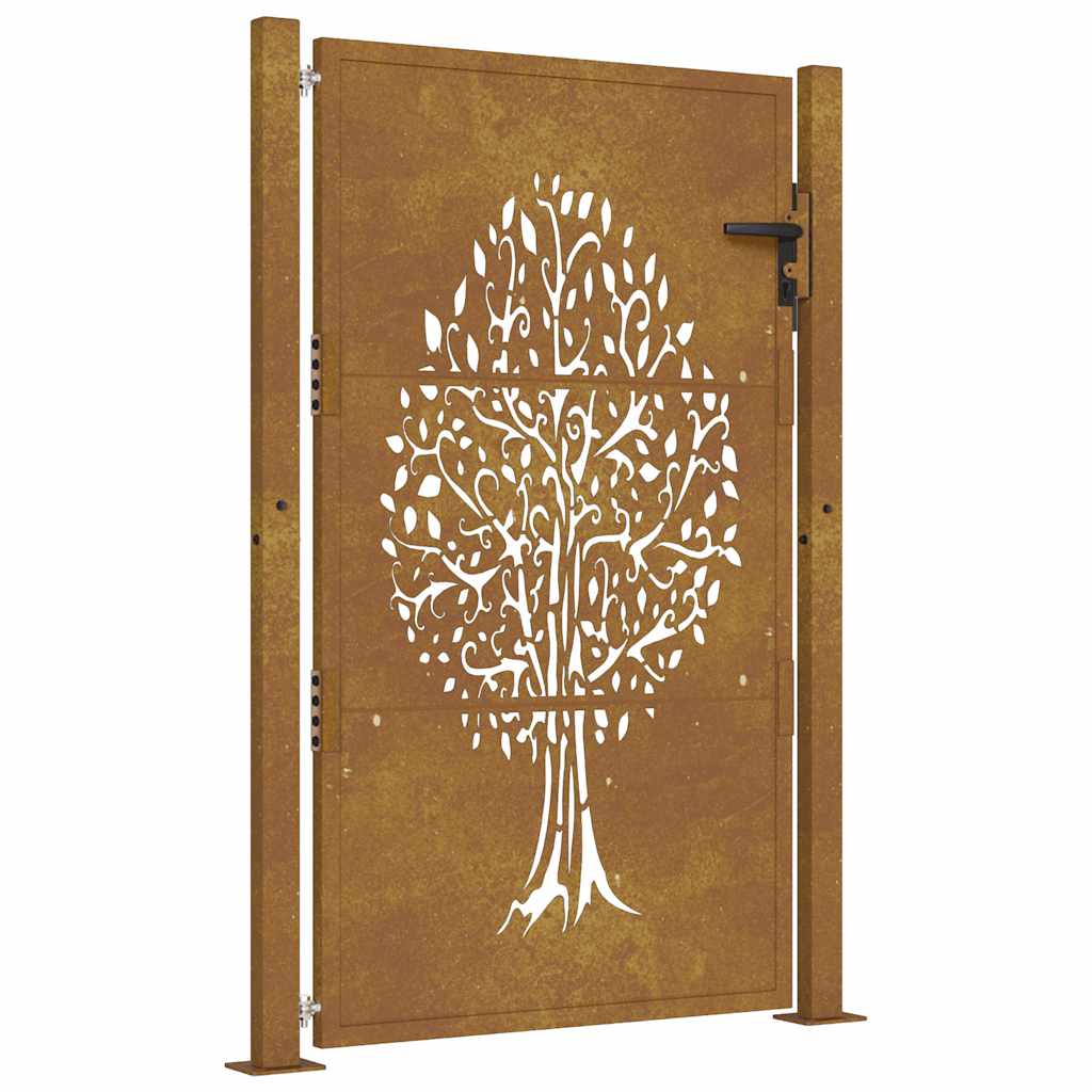 Vidaxl Poort 105x130 cm Baumdesign Cortenstaal