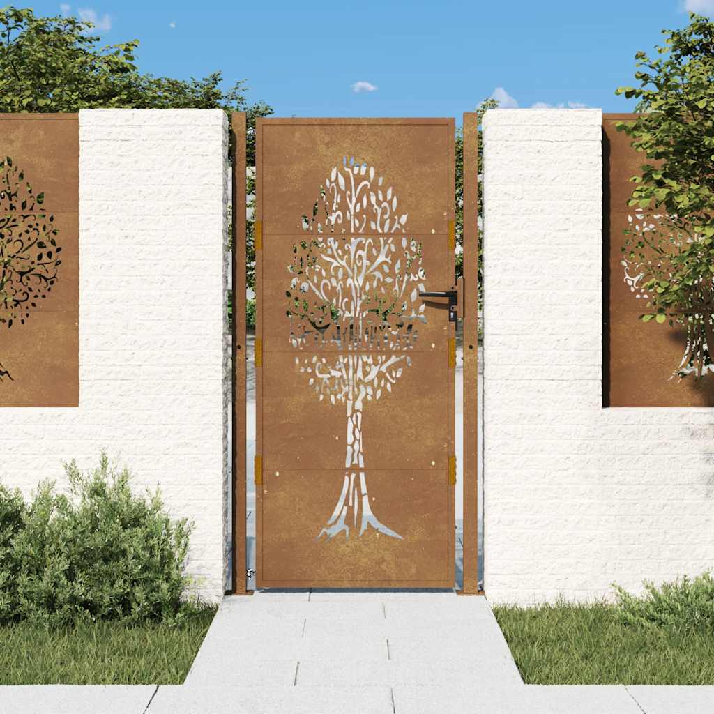 Vidaxl Poort 105x180 cm Baumdesign Cortenstaal