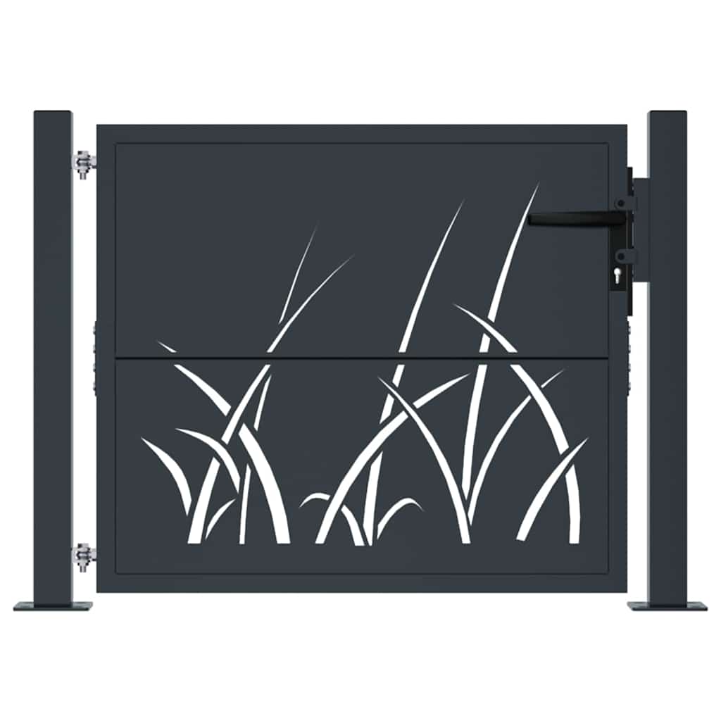 VIDAXL -Anschluss 105x105 cm mit Grasdesign Stahl Anthrazit -geläutet