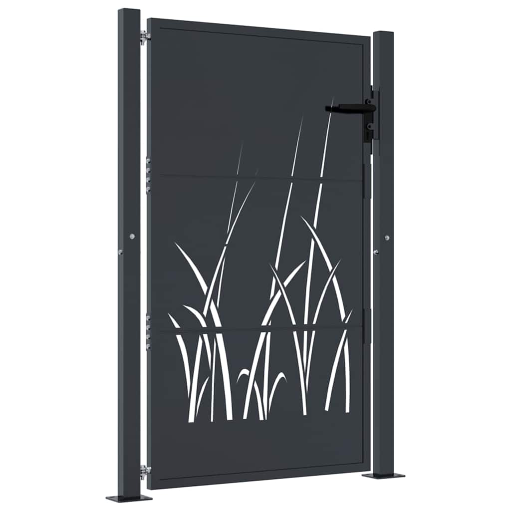 VIDAXL -Anschluss 105x155 cm mit Grasdesign Stahl Anthrazit -gelöscht