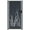 Vidaxl Port 105x205 cm mit Grasdesign Stahl Anthrazit -geläutet