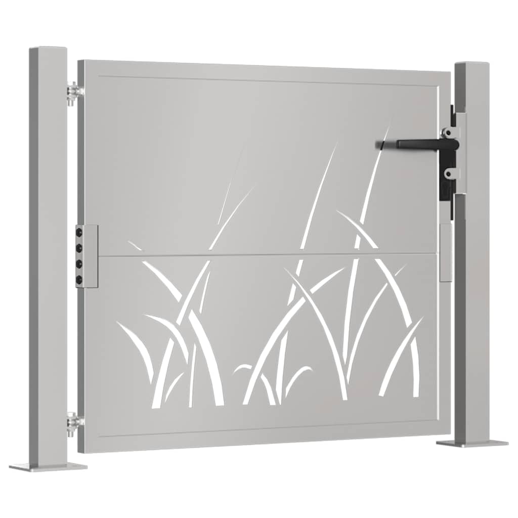 Vidaxl Poort Grass Design 105x80 cm Cortenstaal