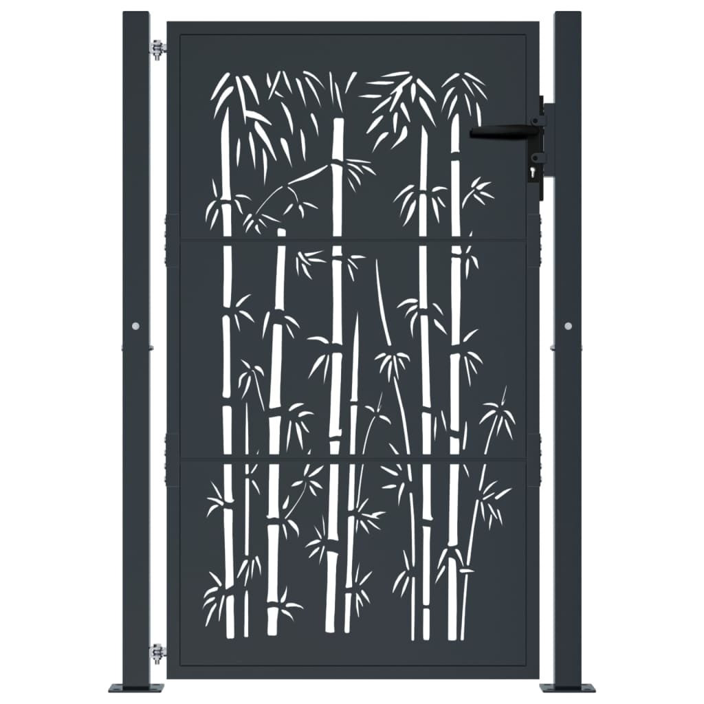 VIDAXL-Anschluss mit Bamboo-Design 105x130 cm Stahl Anthrazitfarben