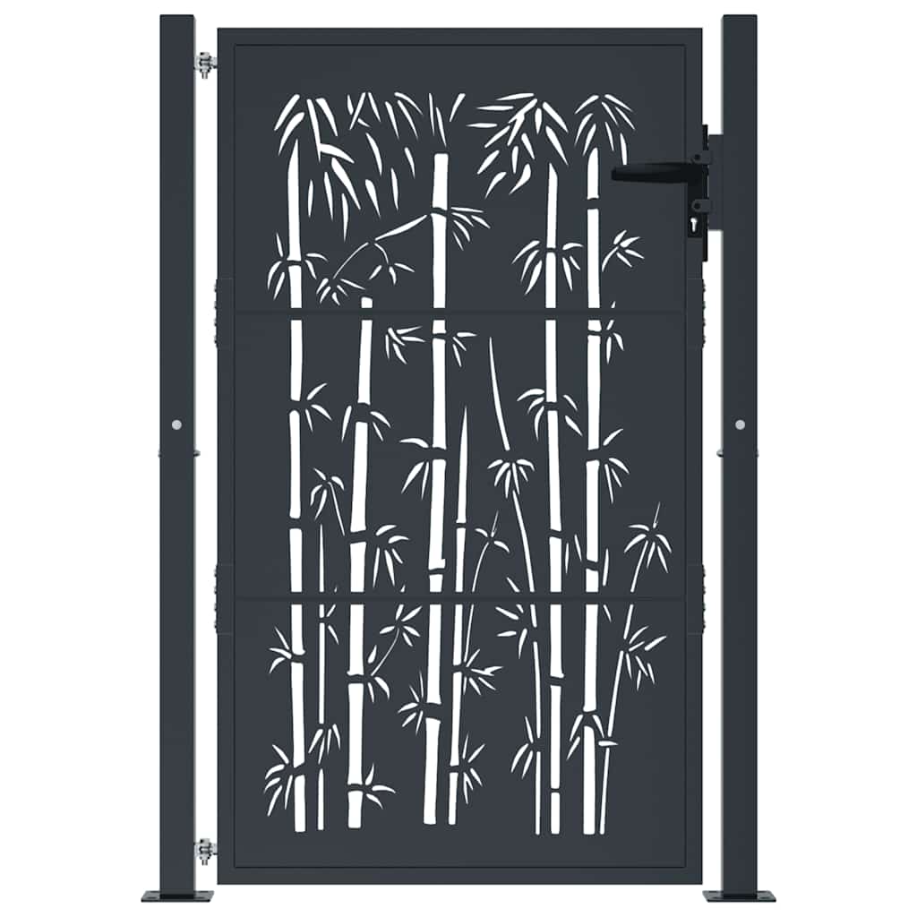 VIDAXL-Anschluss mit Bamboo-Design 105x155 cm Stahl Anthrazitfarben