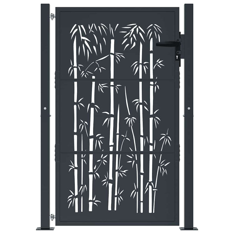 VIDAXL-Anschluss mit Bamboo-Design 105x155 cm Stahl Anthrazitfarben