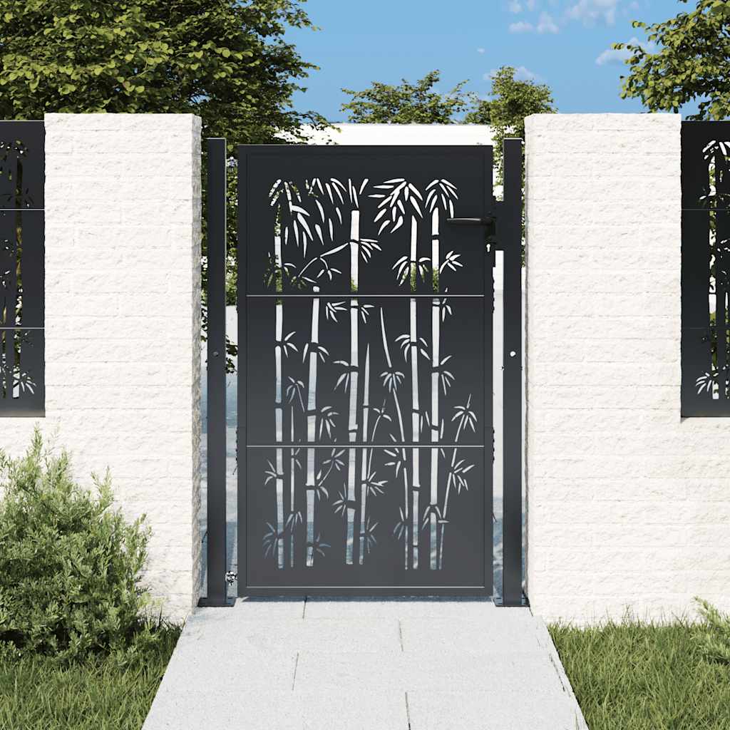 VIDAXL-Anschluss mit Bamboo-Design 105x155 cm Stahl Anthrazitfarben