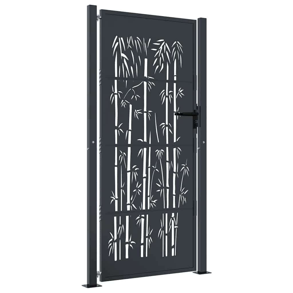VIDAXL-Anschluss mit Bamboo-Design 105x180 cm Stahl Anthrazitfarben