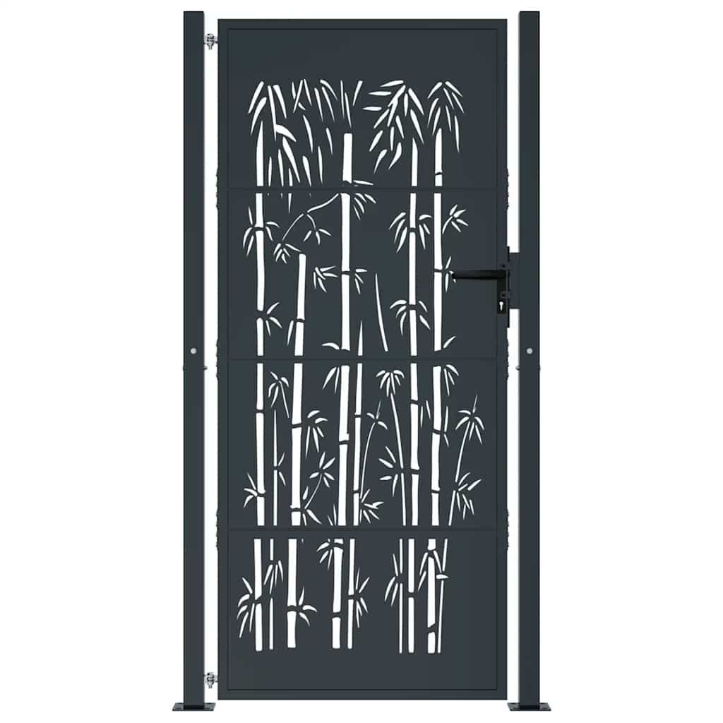 VIDAXL-Anschluss mit Bamboo-Design 105x180 cm Stahl Anthrazitfarben