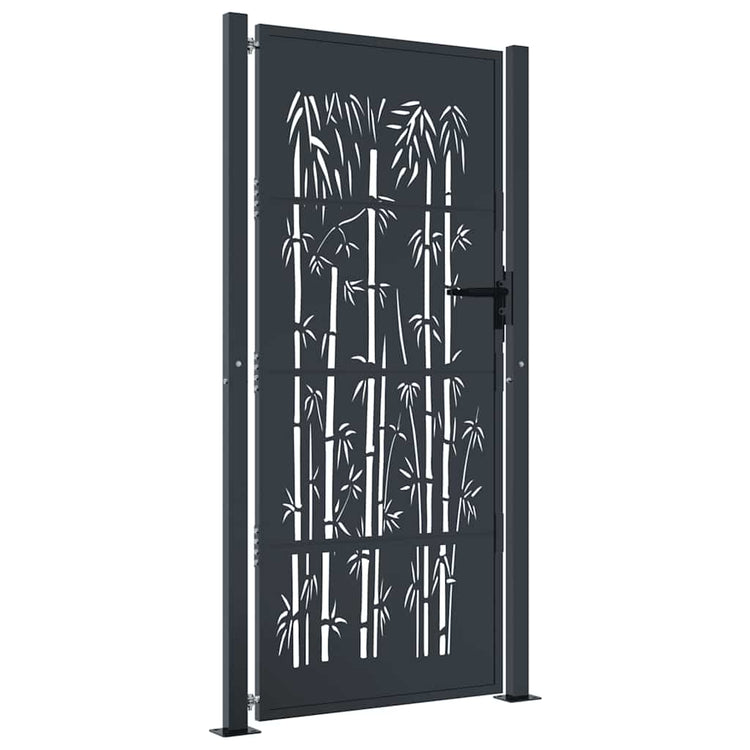 VIDAXL-Anschluss mit Bamboo-Design 105x205 cm Stahl anthrazitfarben
