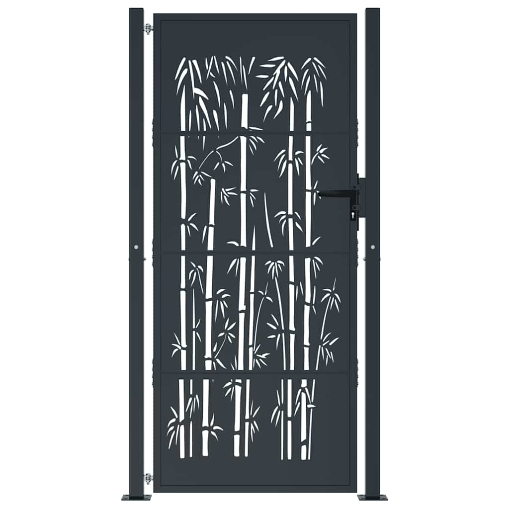 VIDAXL-Anschluss mit Bamboo-Design 105x205 cm Stahl anthrazitfarben