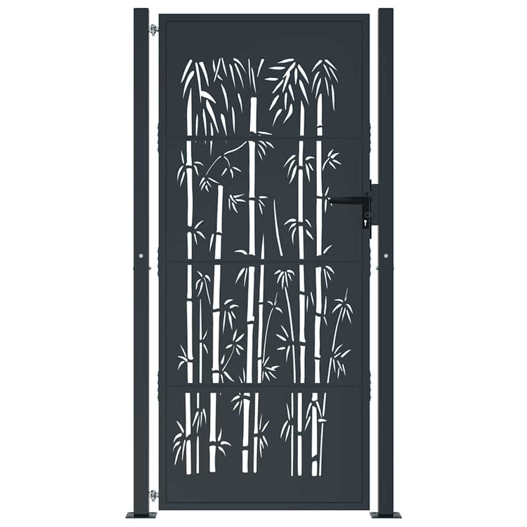 VIDAXL-Anschluss mit Bamboo-Design 105x205 cm Stahl anthrazitfarben