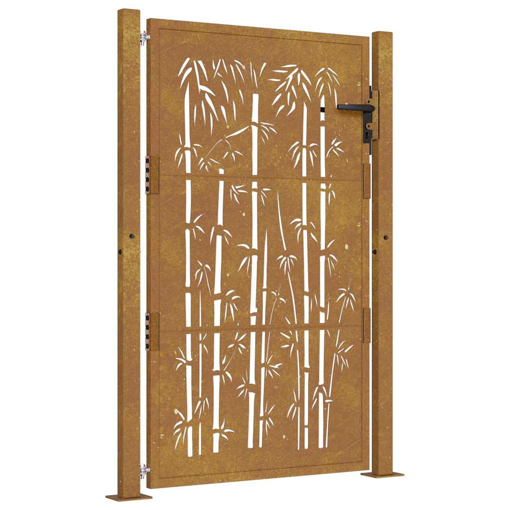 VIDAXL -Anschluss mit Bamboo -Design 105x130 cm Corten Stahl