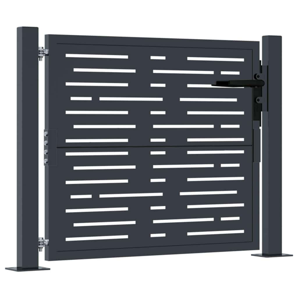 VIDAXL -Anschluss 105x80 cm mit quadratischem Design Stahl Anthrazit -geläutet