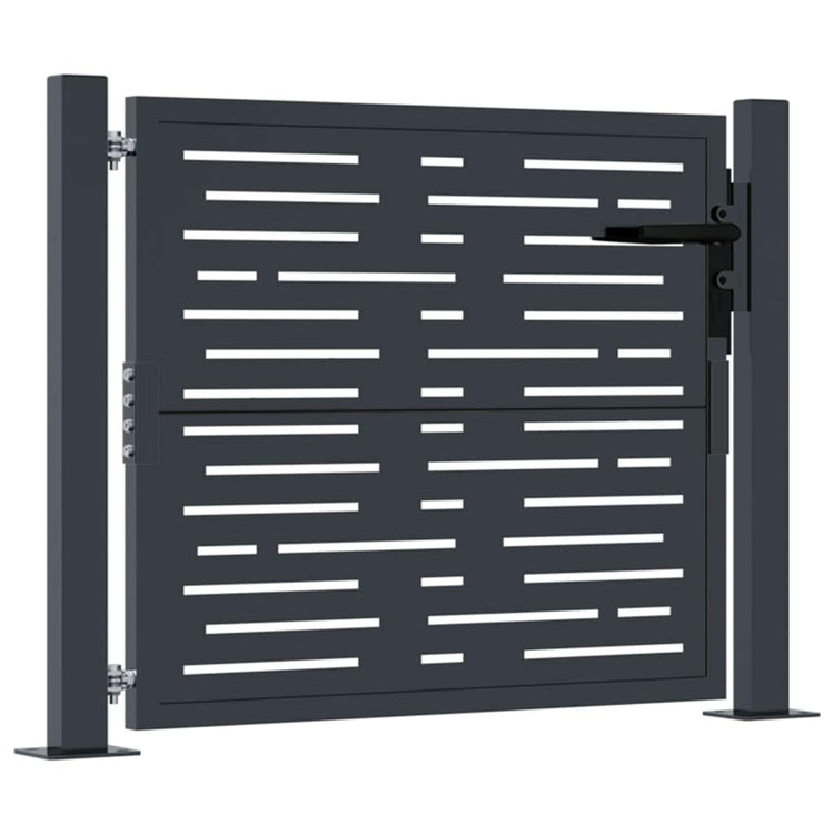 VIDAXL -Anschluss 105x80 cm mit quadratischem Design Stahl Anthrazit -geläutet