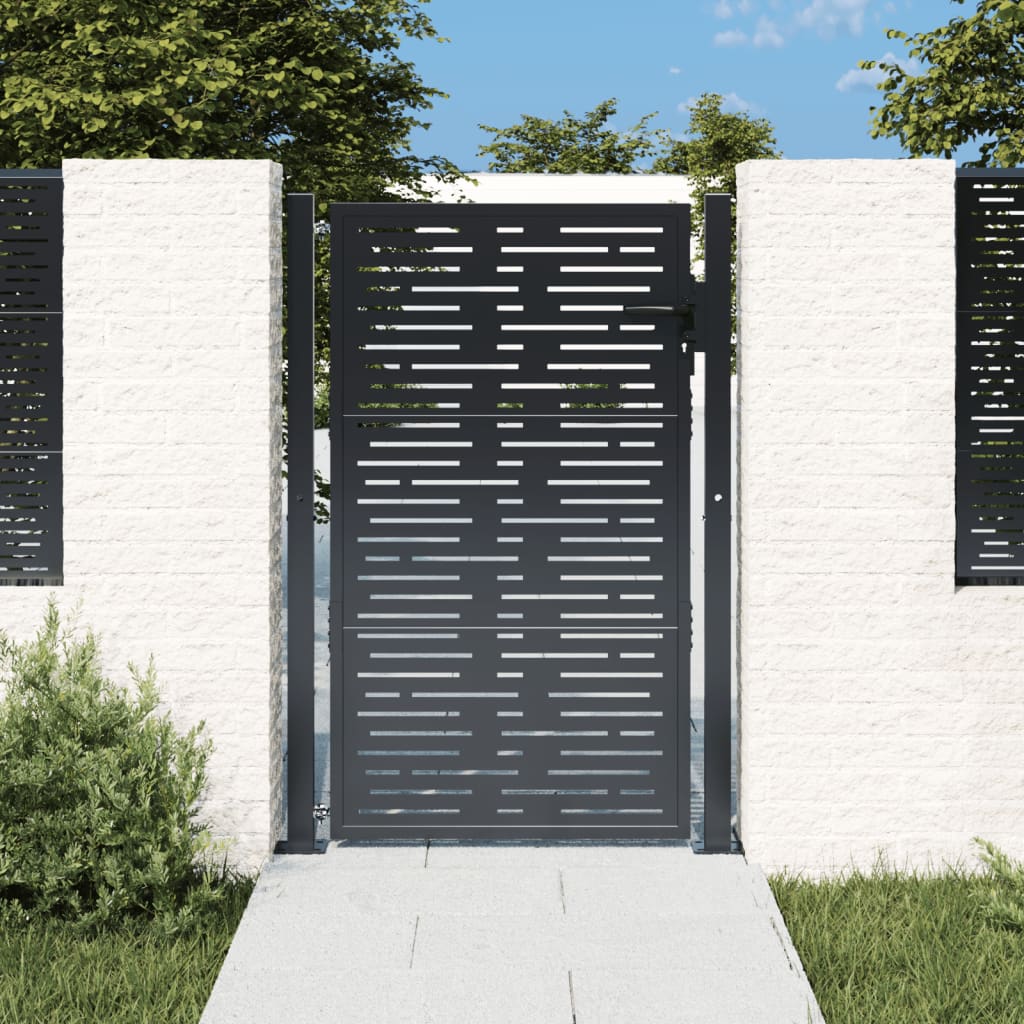VIDAXL -Anschluss 105x130 cm mit quadratischer Stahl -Anthrazit -ausgelöst
