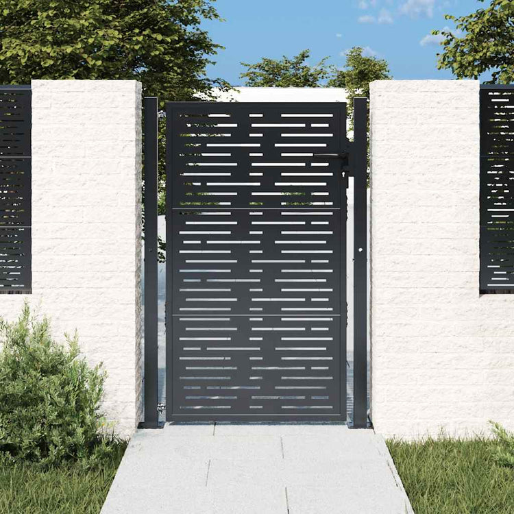 VIDAXL -Anschluss 105x155 cm mit quadratischer Stahl -Anthrazit -gelöscht