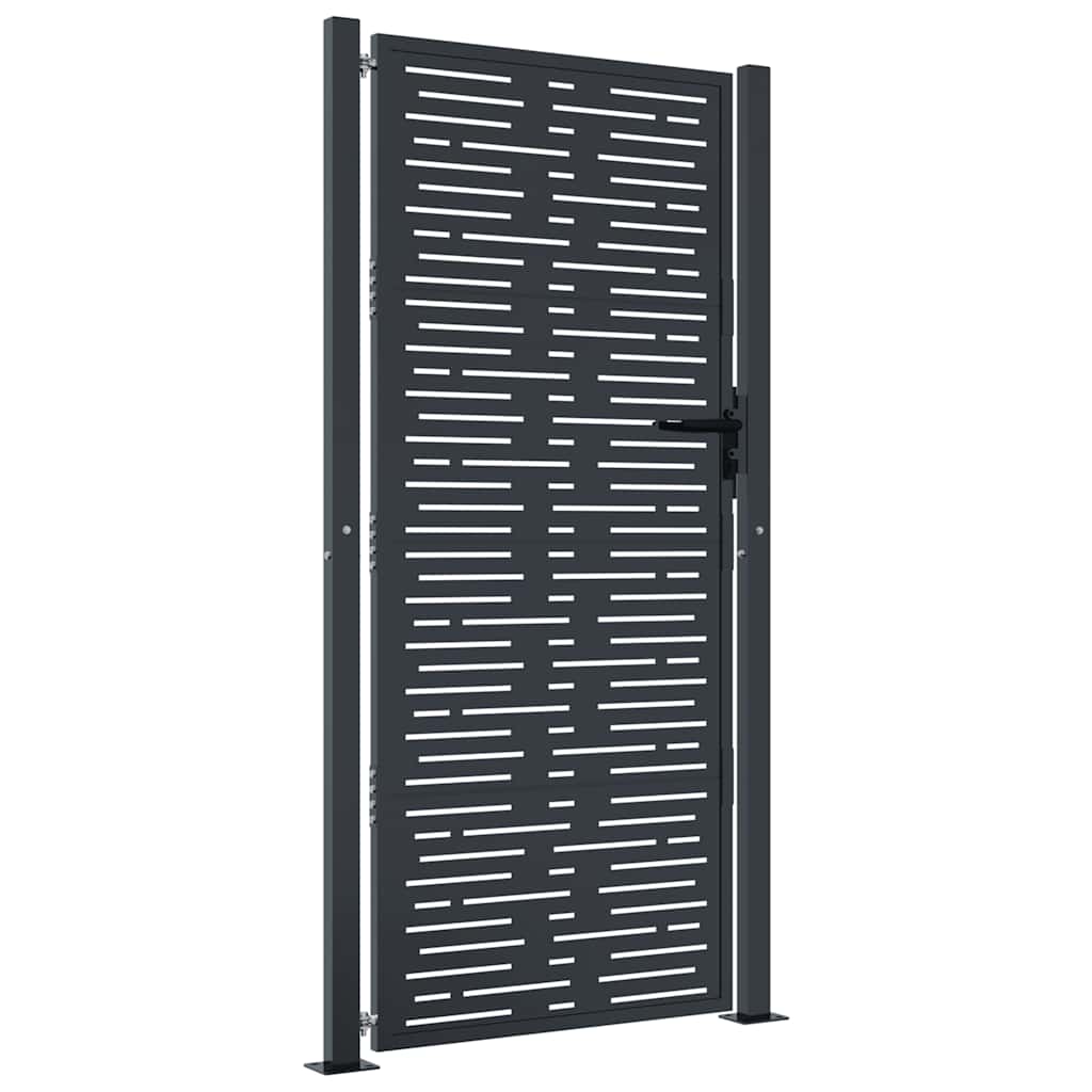VIDAXL -Anschluss 105x180 cm mit quadratischer Stahl -Anthrazit -ausgelöst