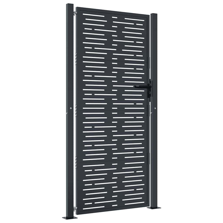 VIDAXL -Anschluss 105x180 cm mit quadratischer Stahl -Anthrazit -ausgelöst