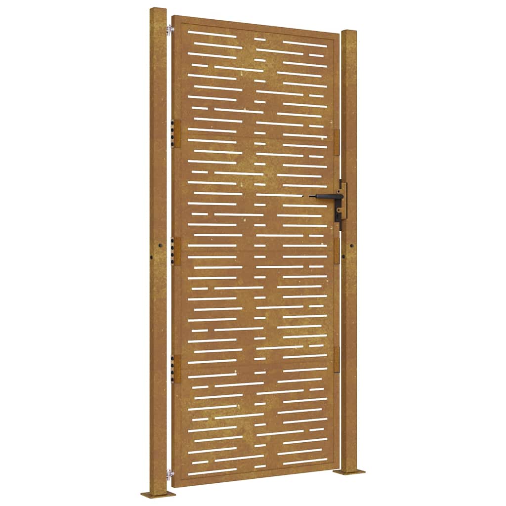 Vidaxl Poort 105x180 cm Quadrat Corten Stahl