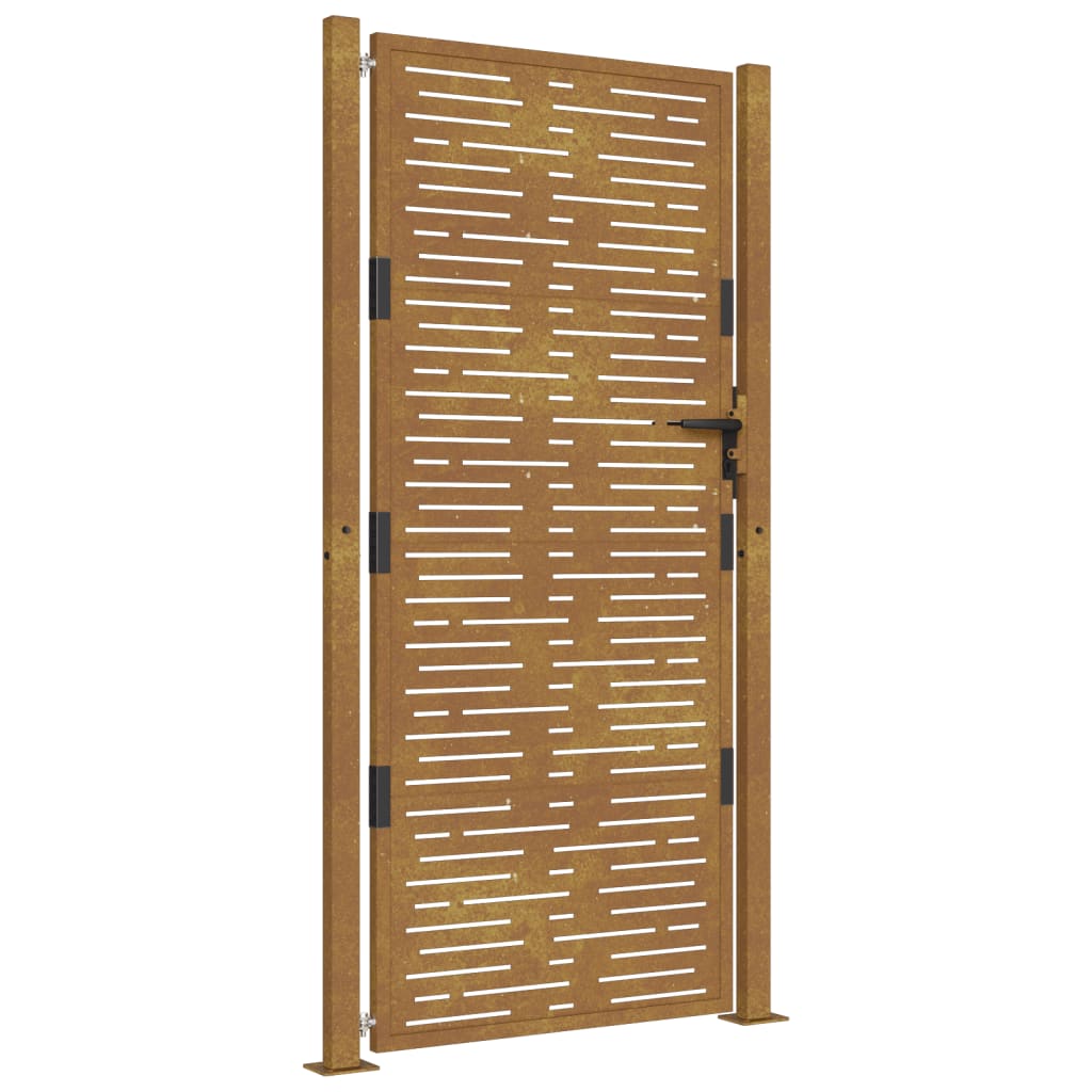 Vidaxl Port 105x205 cm Quadrat Corten Stahl