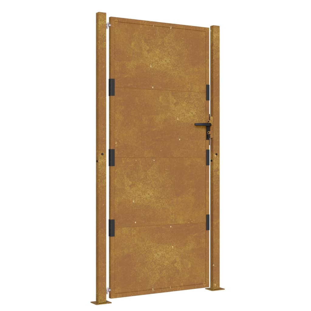 VIDAXL -Port 105x205 cm Cortenstahl