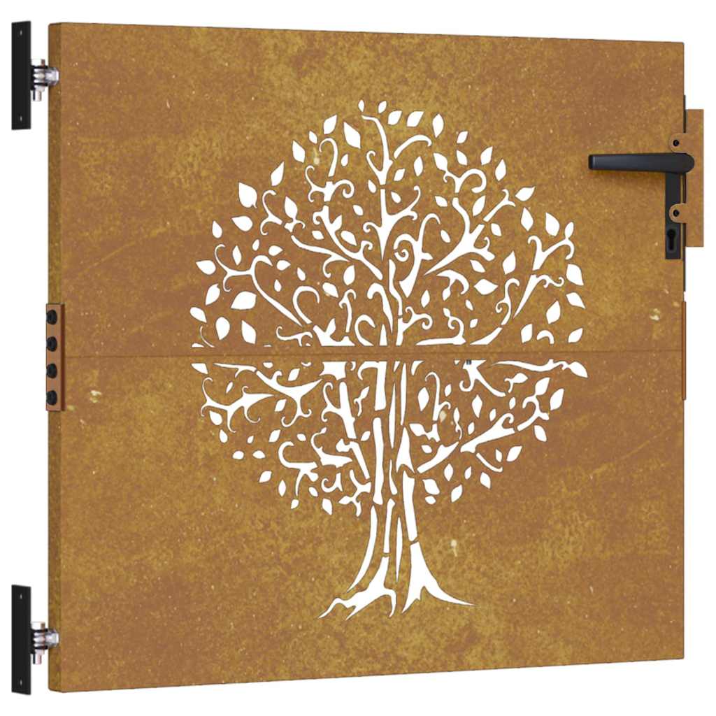 Vidaxl Poort 85x100 cm Baumdesign Cortenstaal