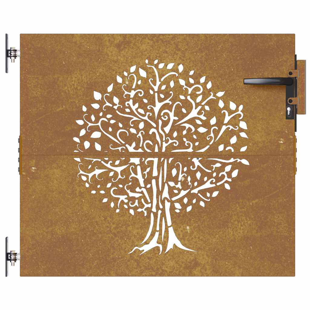 Vidaxl Poort 85x100 cm Baumdesign Cortenstaal