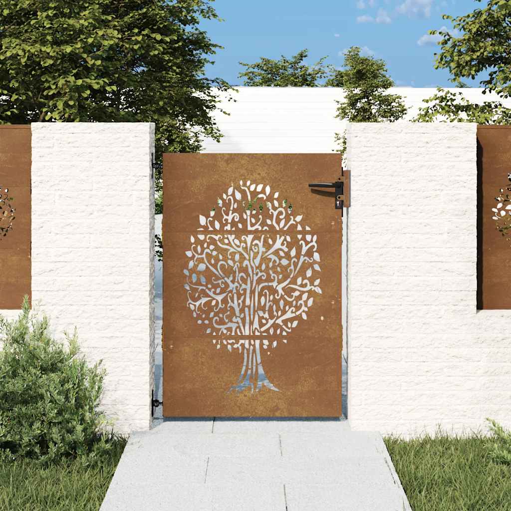 Vidaxl Poort 85x150 cm Baumdesign Cortenstaal