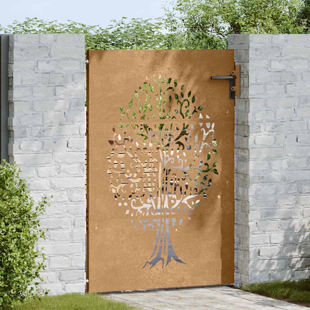 Vidaxl Poort 85x150 cm Baumdesign Cortenstaal