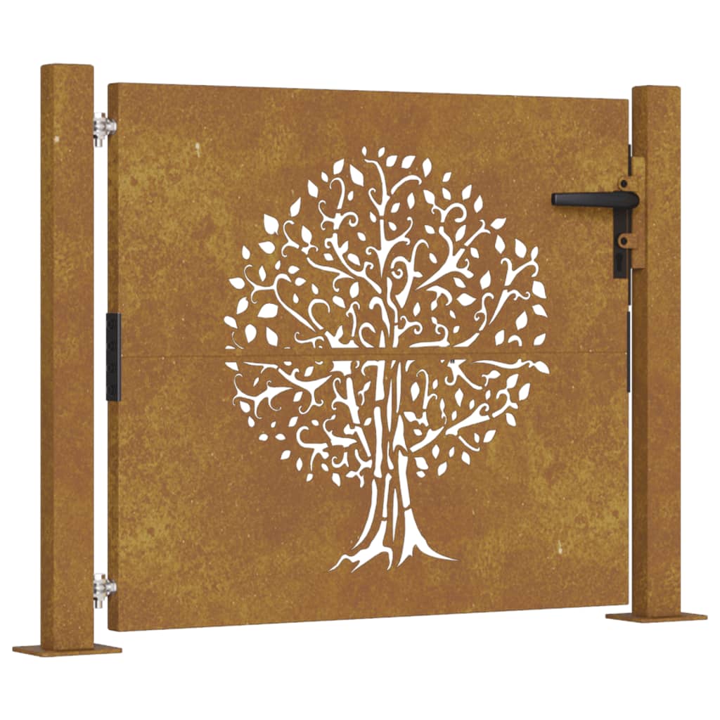 Vidaxl Poort 105x105 cm Baumdesign Cortenstaal