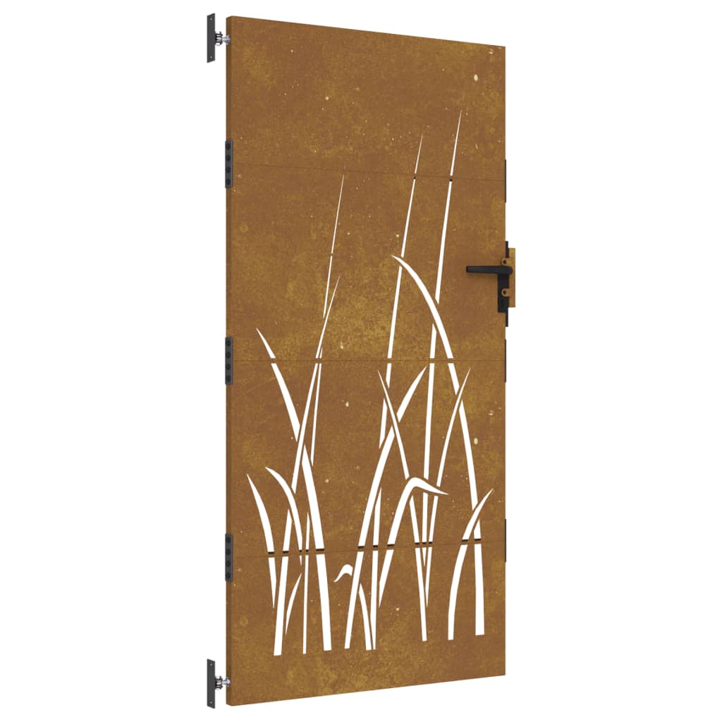 Vidaxl Poort 85x175 cm Grasdesign Cortenstaal