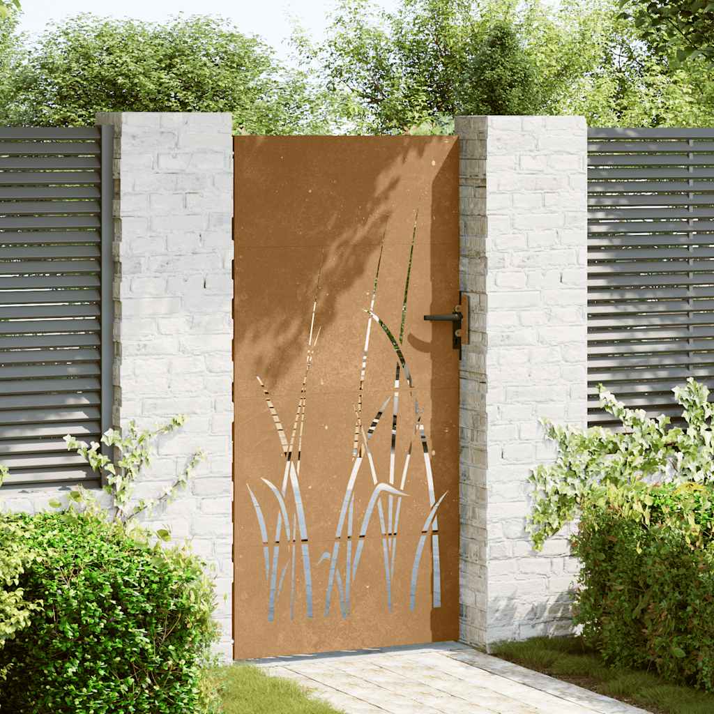 Vidaxl -Port 85x200 cm Grasdesign Cortenstaal