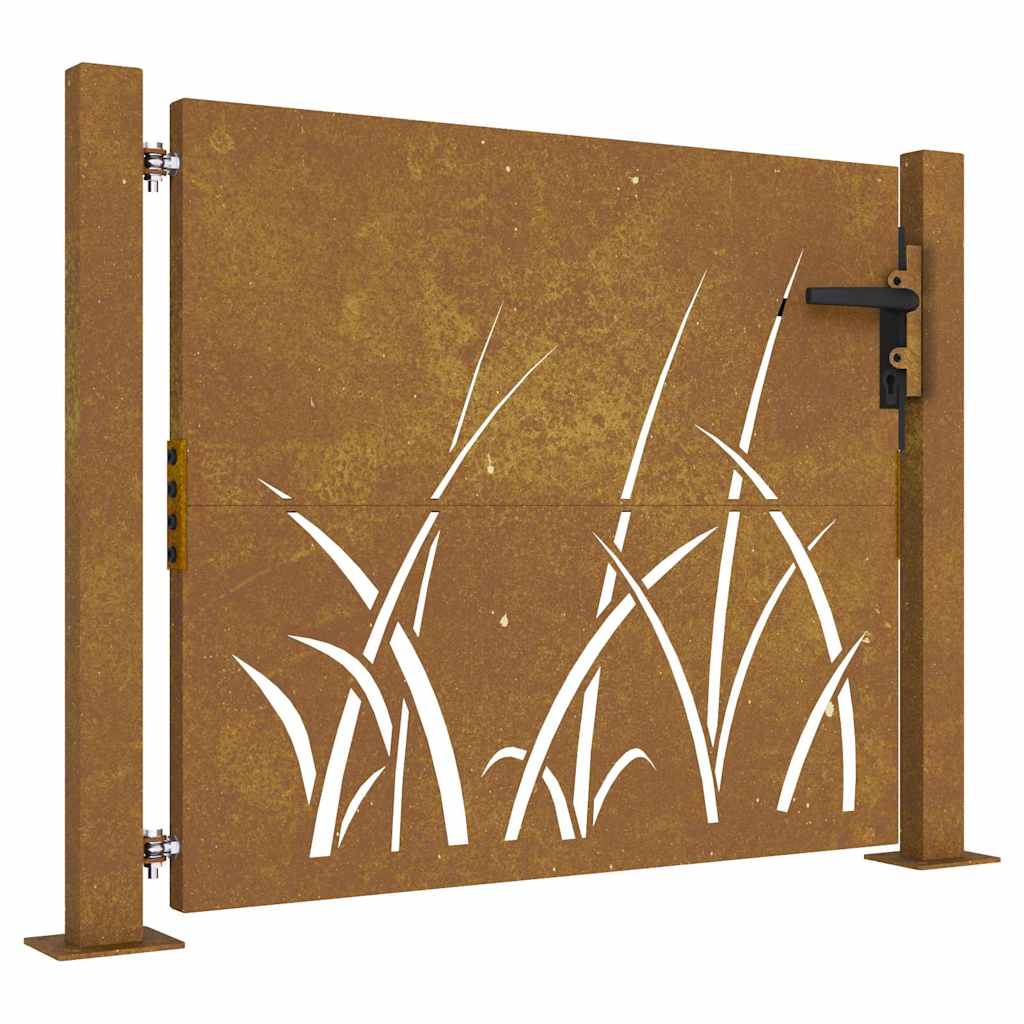 Vidaxl Poort 105x105 cm Grasdesign Cortenstaal
