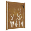 Vidaxl Poort 105x155 cm Grasdesign Cortenstaal